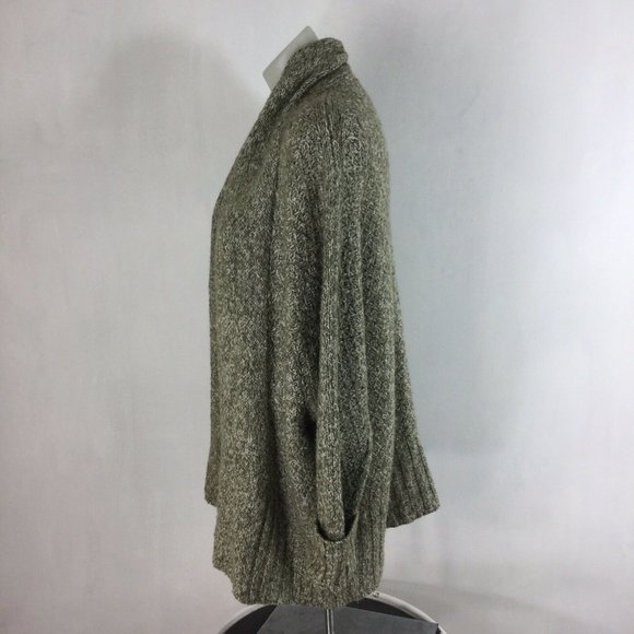 Angel of the North Green Marled Cardigan Sweater - Picture 2 of 10